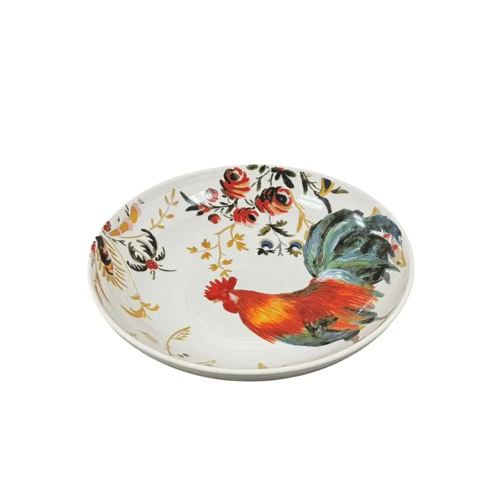 Vintage Williams-Sonoma Hand Painted Rooster Francais Serving Bowl Marc Lacaze